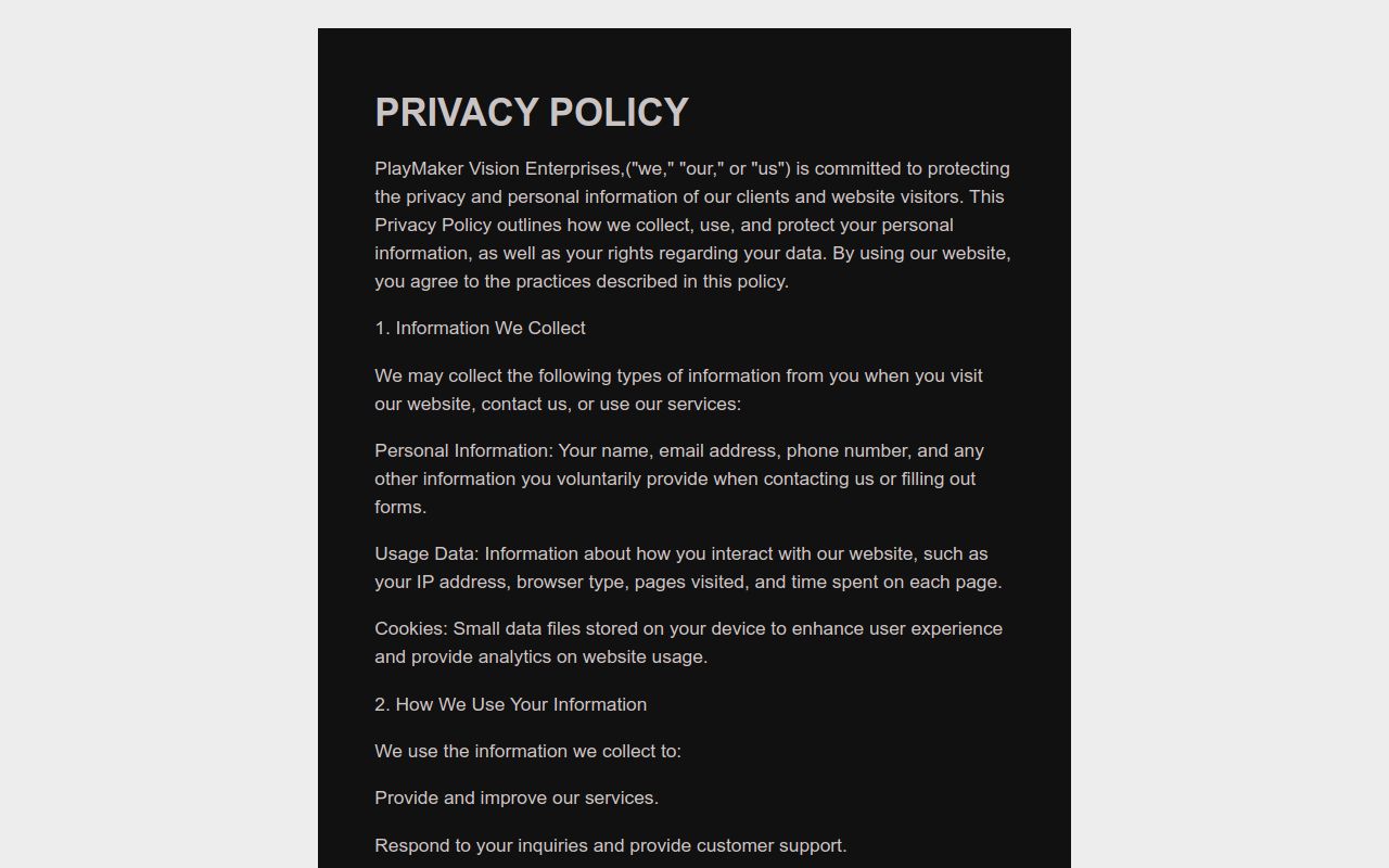 PRIVACY POLICY